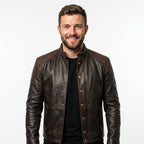 Daniel Brown Distressed Leather Jacket - Timber AND Hide