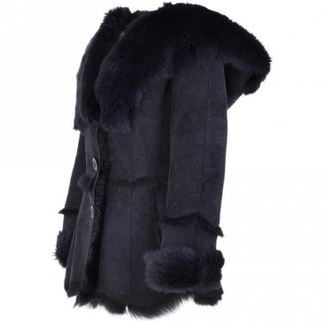Celestial Blue Shearling Coat|Timber&Hde