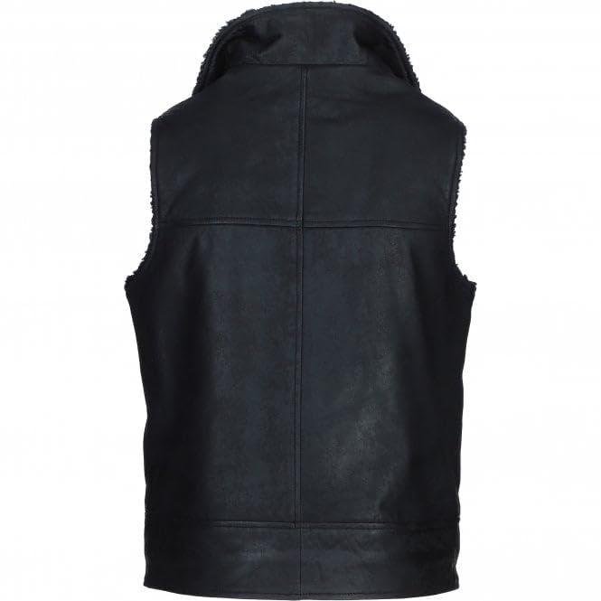 Men's Leather Waistcoat Brown: ALPHA