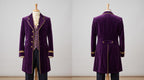 Deep Purple Velvet Victorian Tailcoat | Men's Steampunk Gothic Prince Costume Jacket - Timber AND Hide
