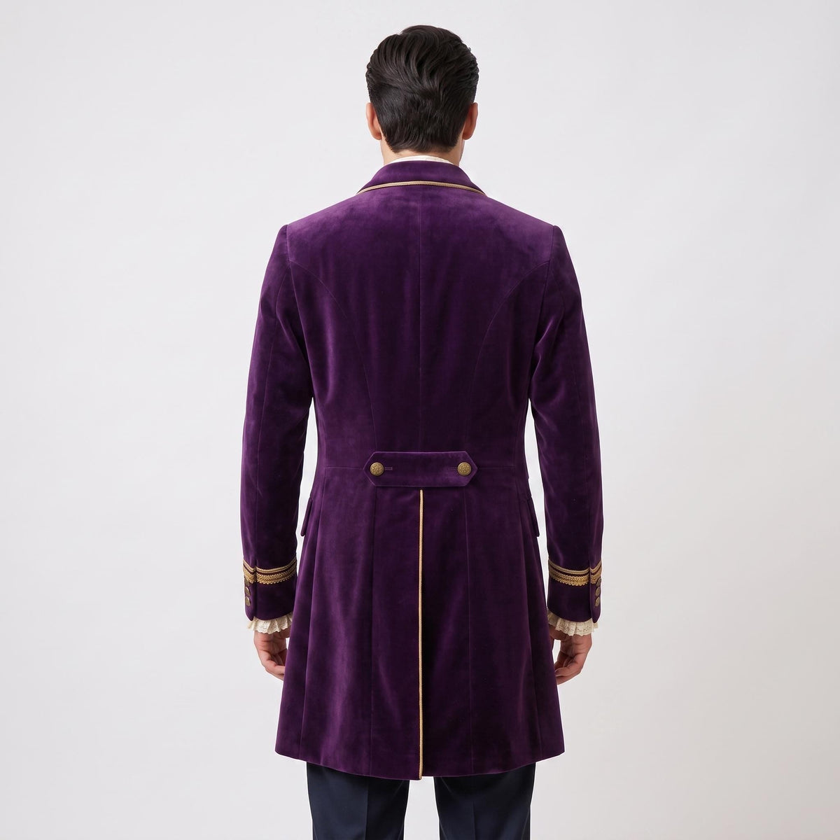 Deep Purple Velvet Victorian Tailcoat | Men's Steampunk Gothic Prince Costume Jacket - Timber AND Hide