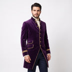 Deep Purple Velvet Victorian Tailcoat | Men's Steampunk Gothic Prince Costume Jacket - Timber AND Hide