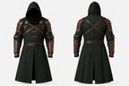Doctor Doom Inspired Wool Cloak with Leather Armor Cosplay Costume Renaissance Outfit - Timber AND Hide