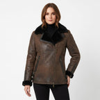 Timber Hide Side Zip Biker Sheepskin Pilot Jacket