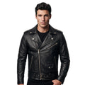 Timber&Hide Motorhead Rock Band Leather Biker Jacket: Heavy Metal Rock Style Concert Outfit