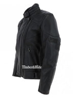 Black Cowhide Leather Jacket