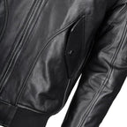 Tanned Leather Jacket with Detachable Shearling Collar Black Tyler Durden Jacket