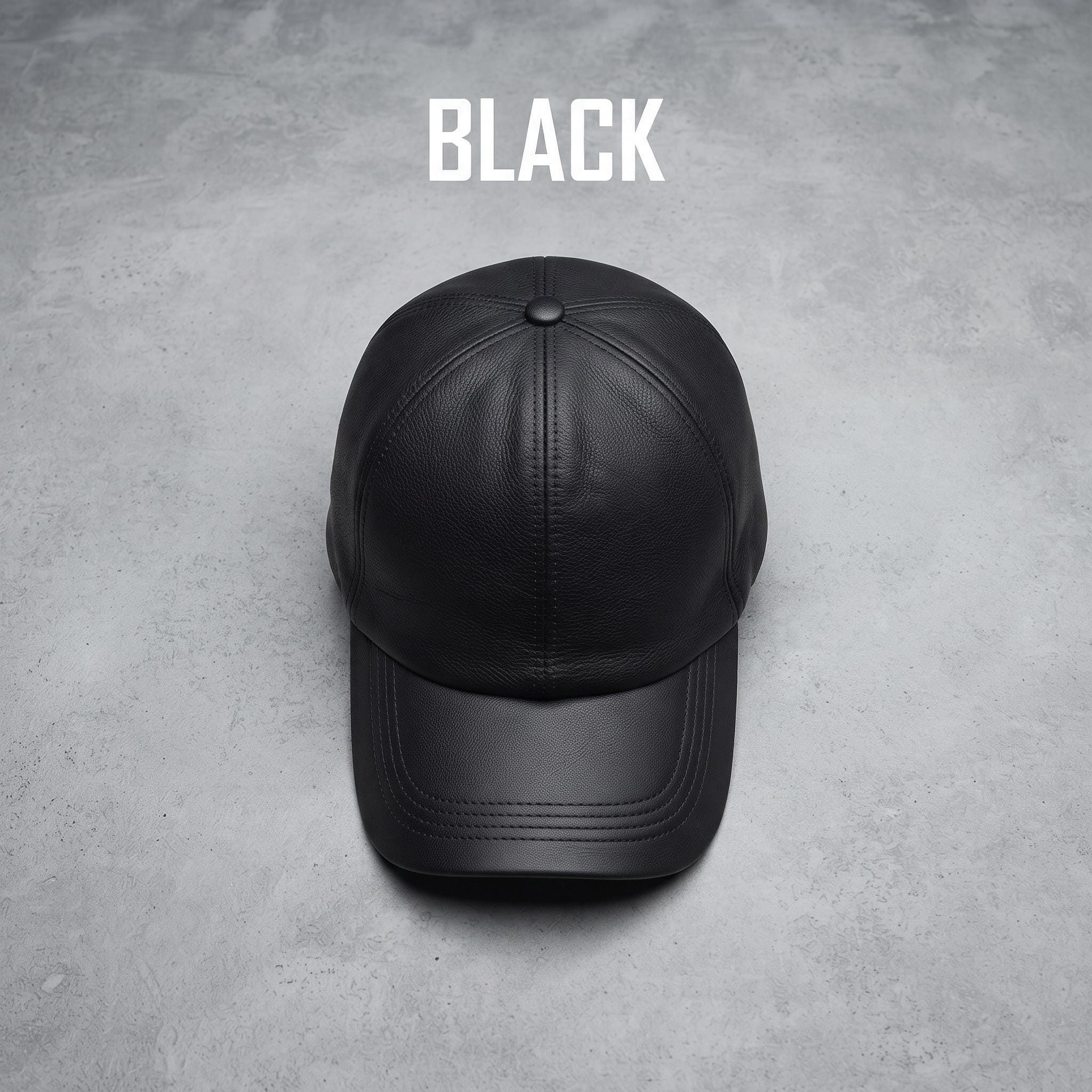 Black Sheep Leather Baseball Cap, Handmade Timeless Style Hat