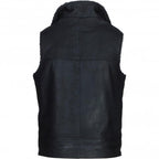 Men's Leather Waistcoat Brown: ALPHA