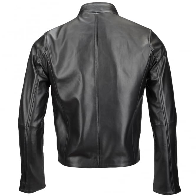 Ivory Vegetable Tanned Biker Jacket White