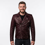 Motorhead Inspired Skull Print Leather Biker Jacket – Men's Gothic Rock Rider Coat