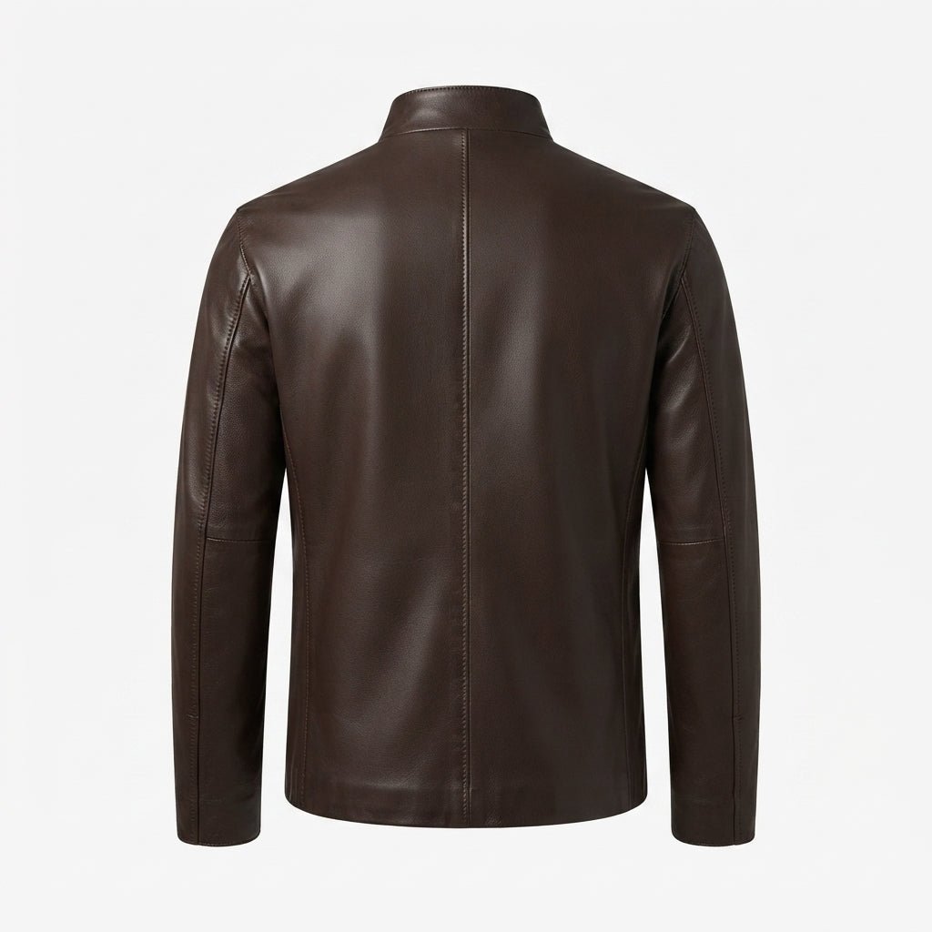 Edward Leather Brown Jacket - Men Leather Jacket Brown - Timber AND Hide