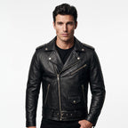 Timber Hide Motorhead Leather Motorcyle Jacket - Heavy Metal Rock Style Concert Outfit