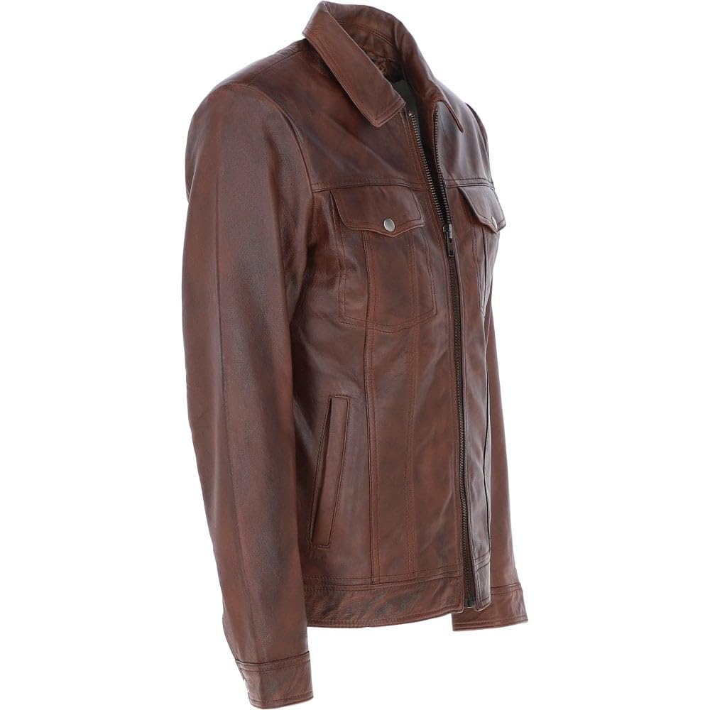 Vintage Leather Bomber Jacket