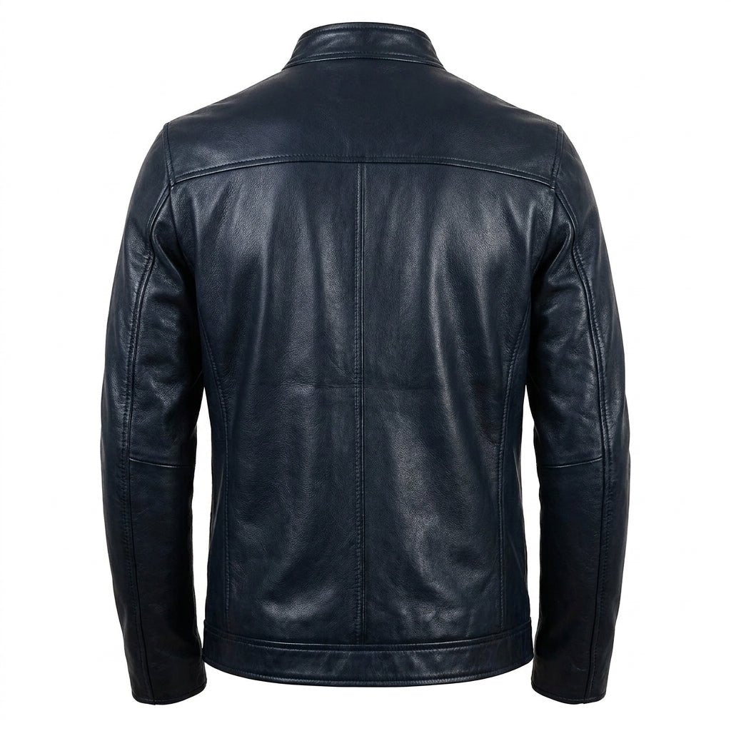 Elijah Black Leather Jacket - Men Leather Jacket Black - Timber AND Hide