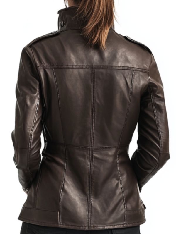 Evelyn Leather Brown Jacket – Women’s Leather Jacket in Brown - Timber AND Hide