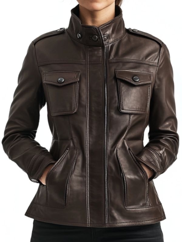 Evelyn Leather Brown Jacket – Women’s Leather Jacket in Brown - Timber AND Hide