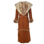 Timber&Hide Women’s Long Sheepskin Coat – Tan Shearling Coat Women