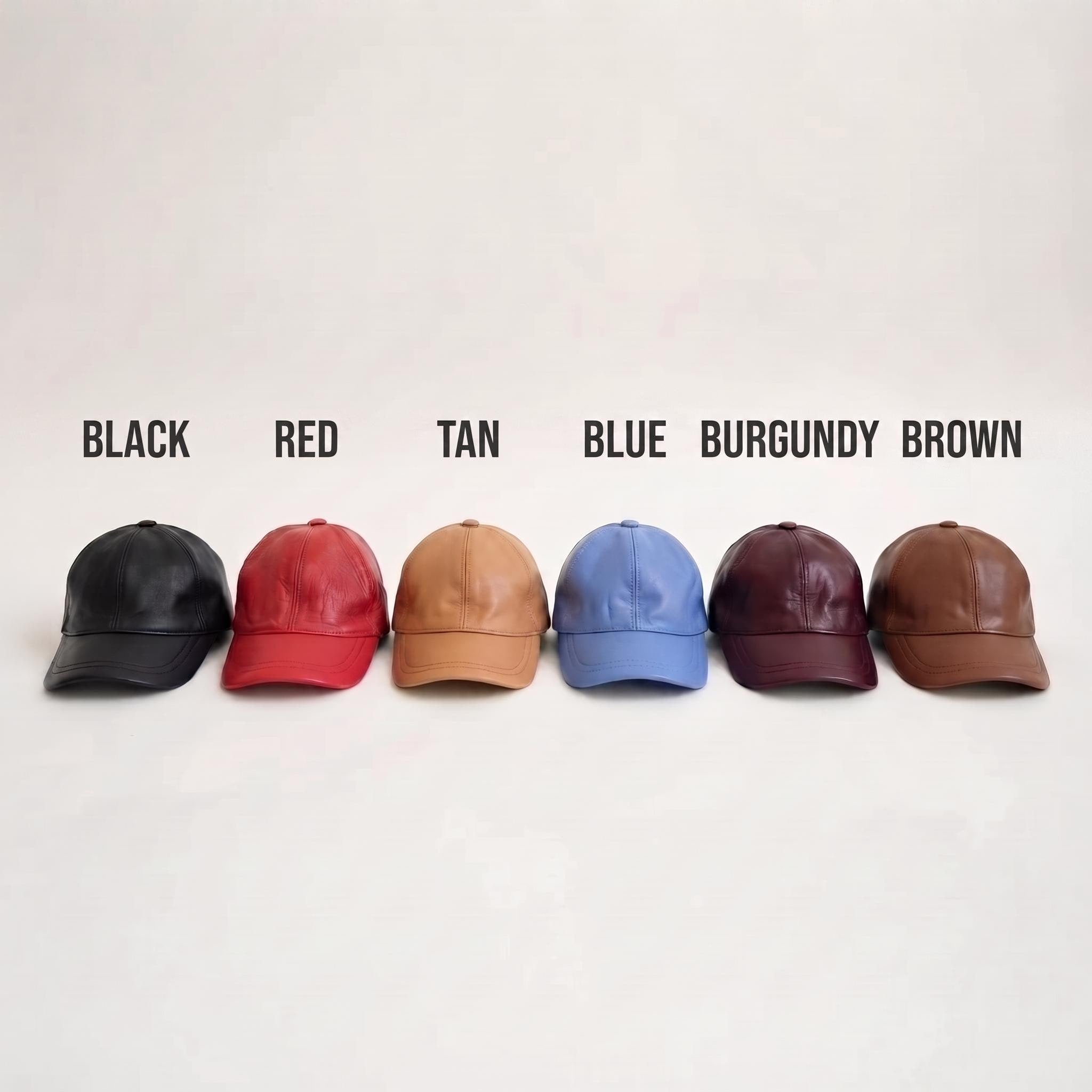 Black Sheep Leather Baseball Cap, Handmade Timeless Style Hat