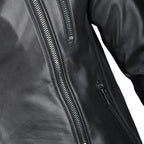 Ivory Vegetable Tanned Biker Jacket White