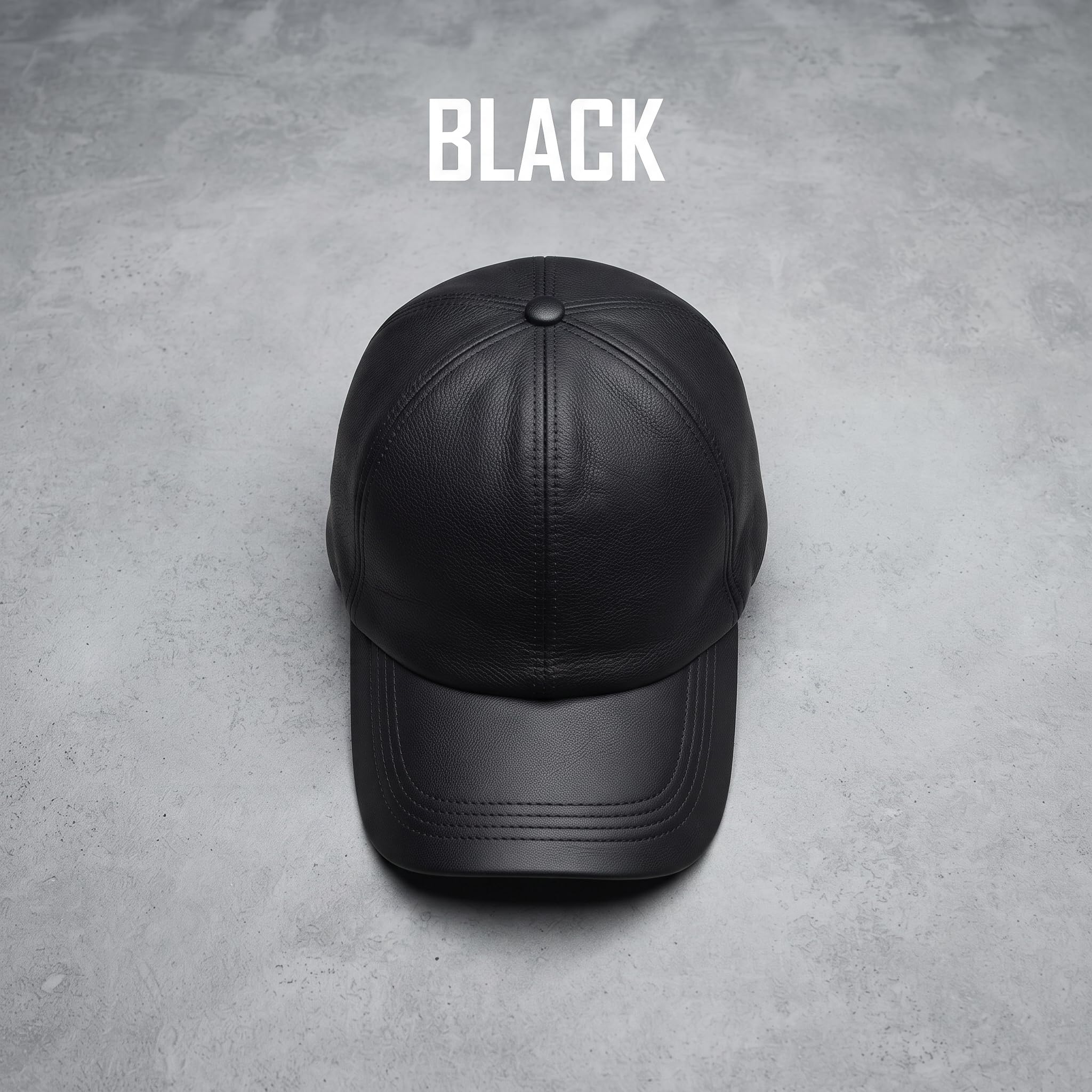 Black Sheep Leather Baseball Cap, Handmade Timeless Style Hat