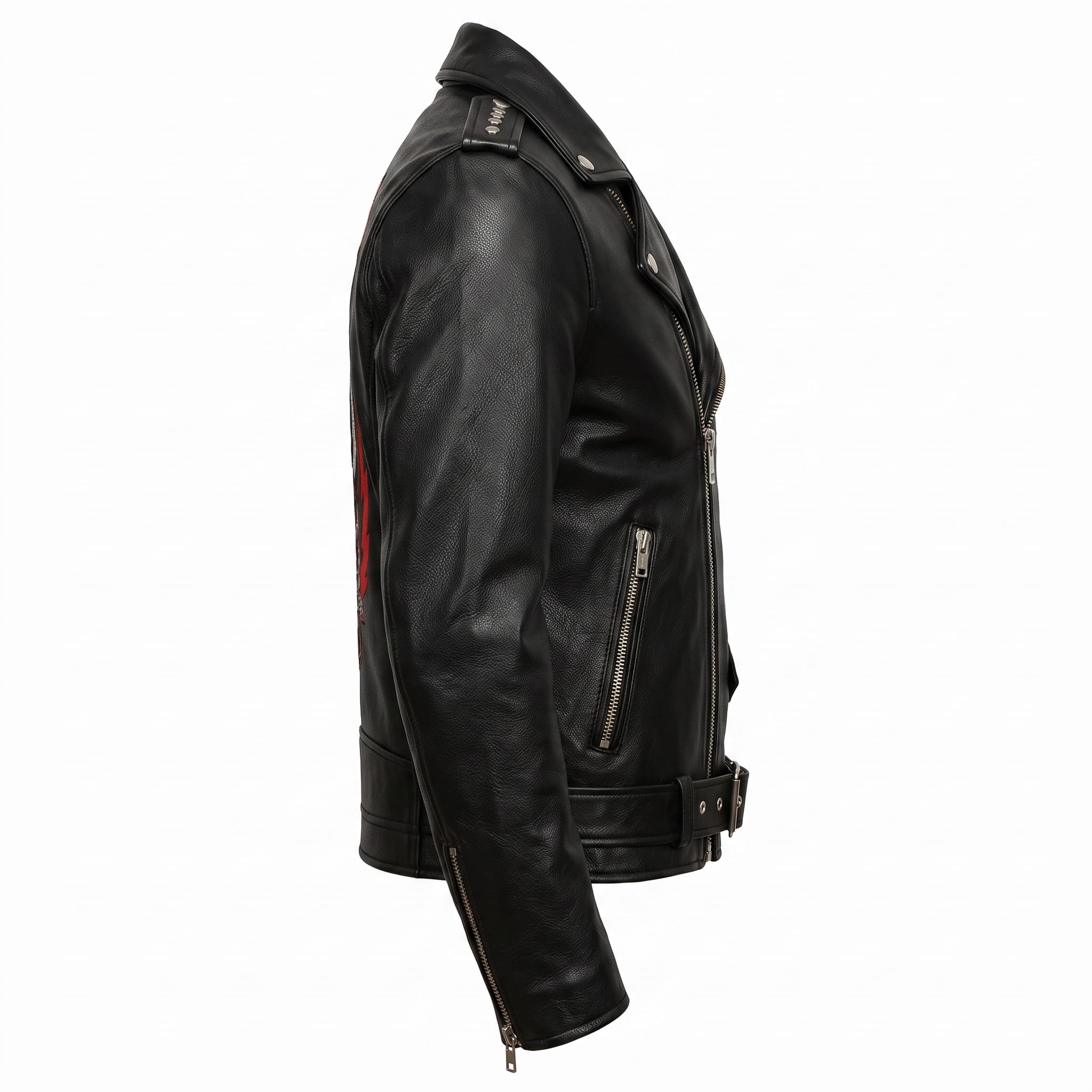 Timber&Hide Motorhead Rock Band Leather Biker Jacket: Heavy Metal Rock Style Concert Outfit