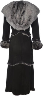 Timber&Hide Women’s Sheepskin Long Suede Trench Coat | long trench coat for women | shearling trenchcoat | trench coat women