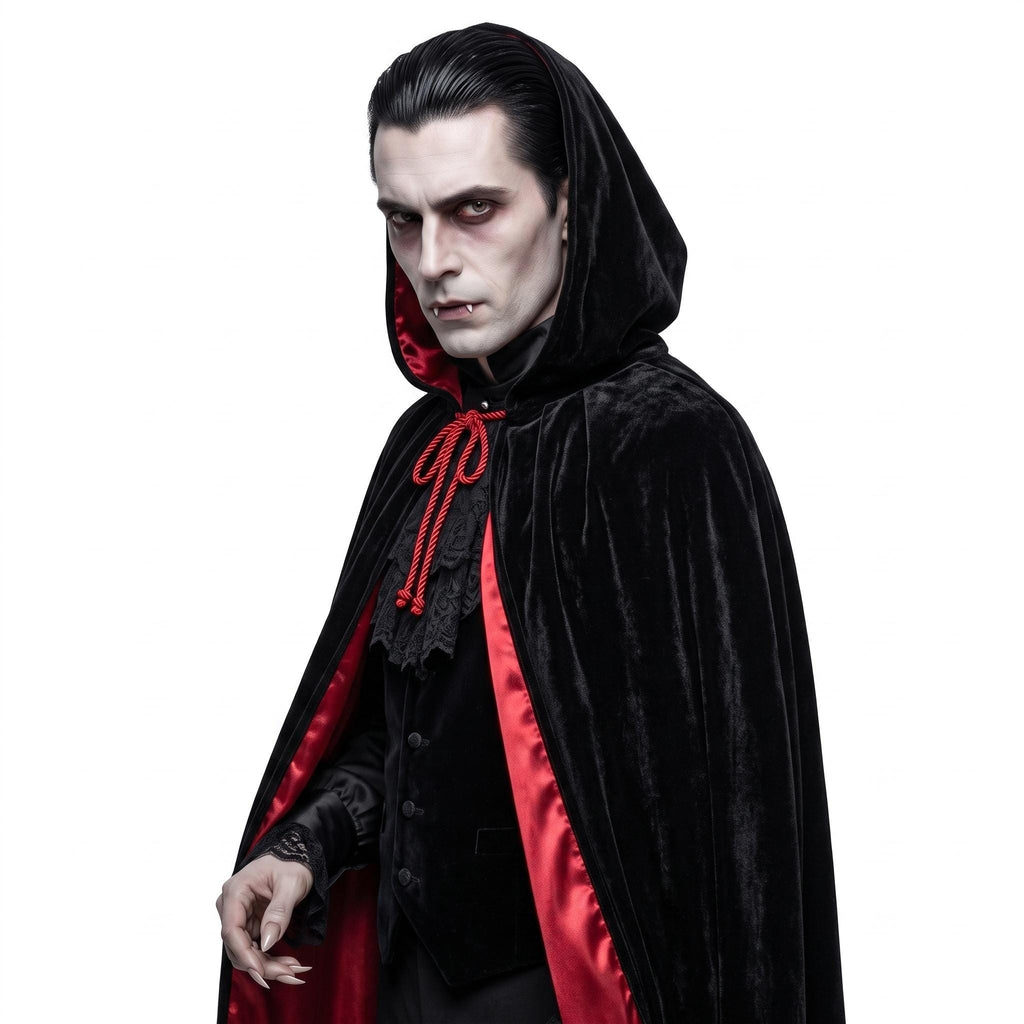 Hooded Halloween Cosplay Costume | Dracula Cloak | Gothic Vampire Costume Cape