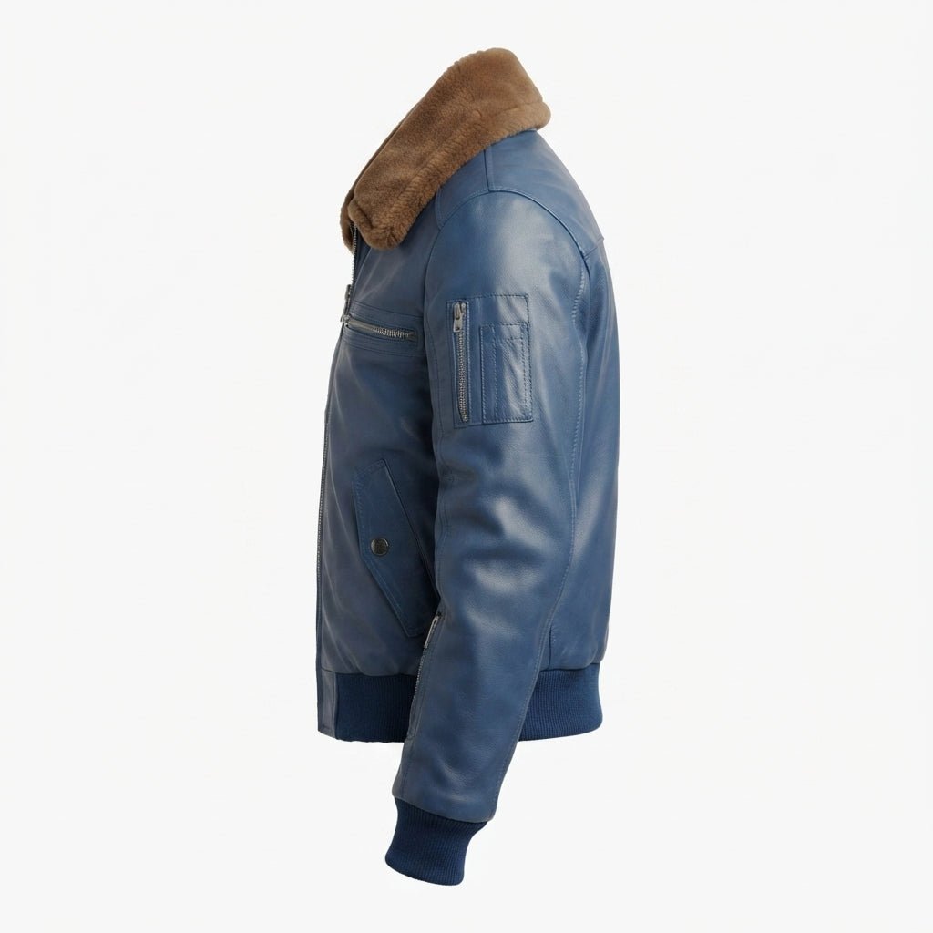 Flight Bomber Leather Jacket – Men Bomber Leather Jacket - Timber AND Hide