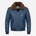 Flight Bomber Leather Jacket – Men Bomber Leather Jacket - Timber AND Hide