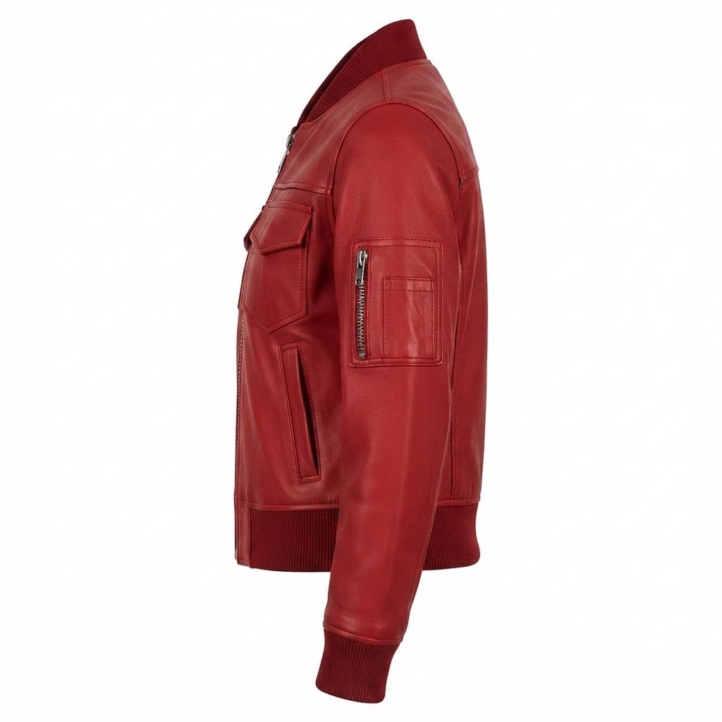 Freya Women’s Red Leather Jacket - Timber AND Hide