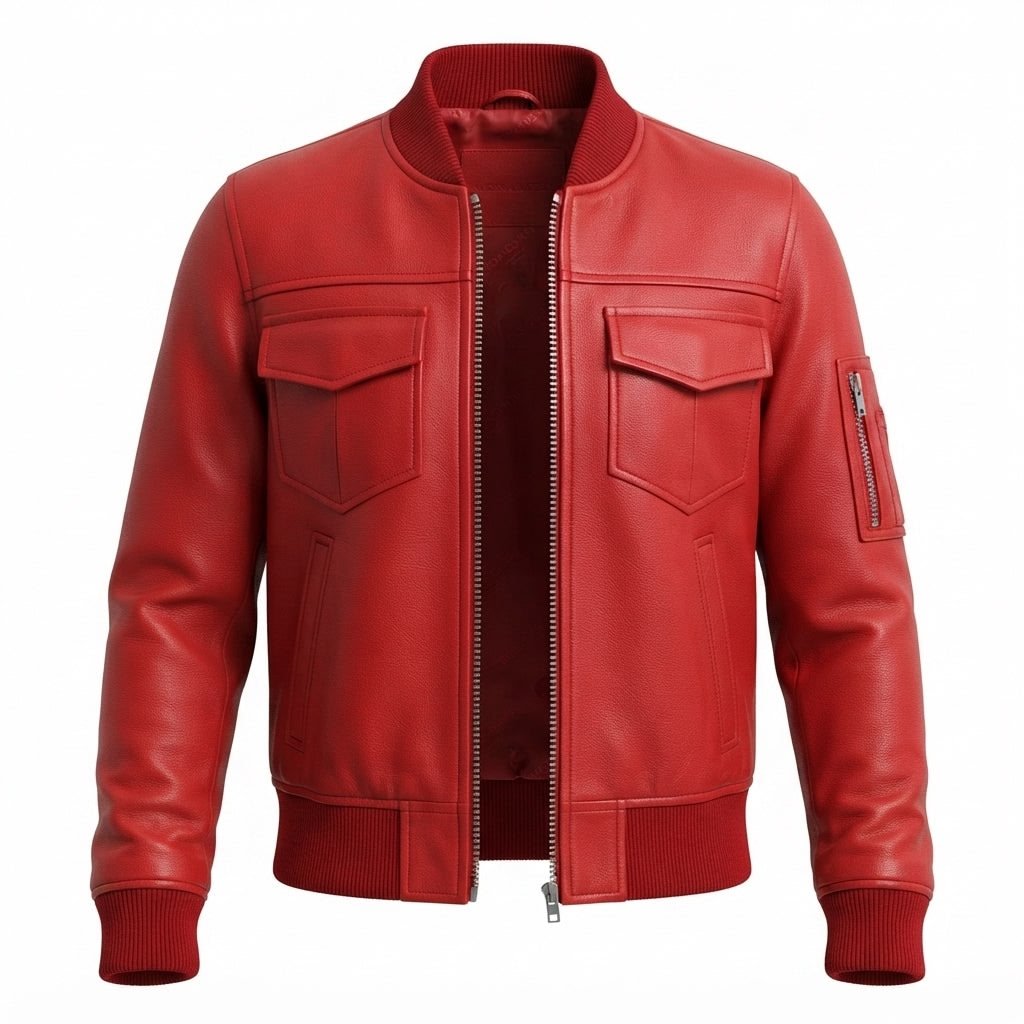 Freya Women’s Red Leather Jacket - Timber AND Hide