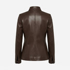 Grace Leather Brown Jacket - Women Leather Jacket Brown - Timber AND Hide