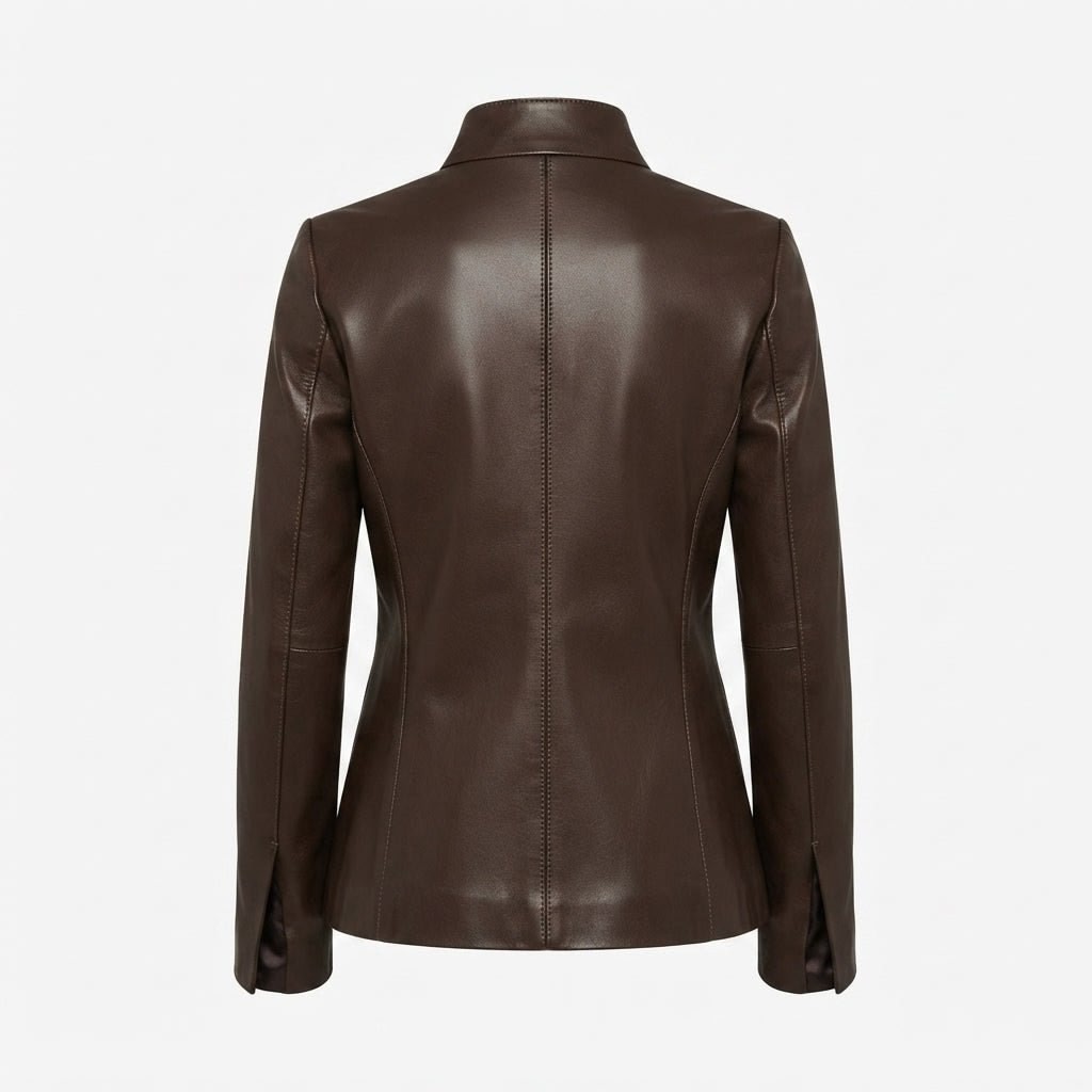 Grace Leather Brown Jacket - Women Leather Jacket Brown - Timber AND Hide