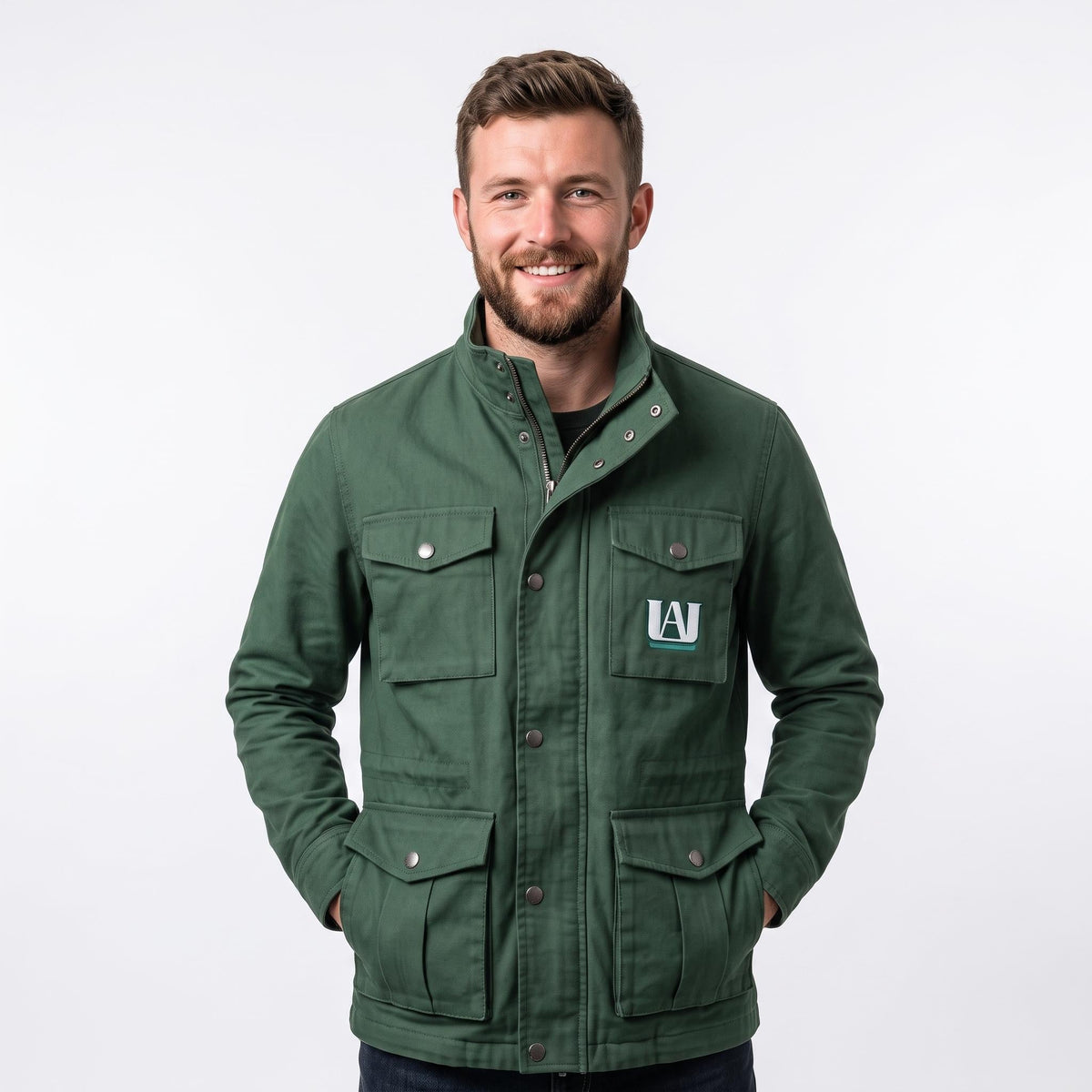 Green Deku Inspired Utility Jacket | Men's Anime Hero Academy Cosplay Coat - Timber AND Hide
