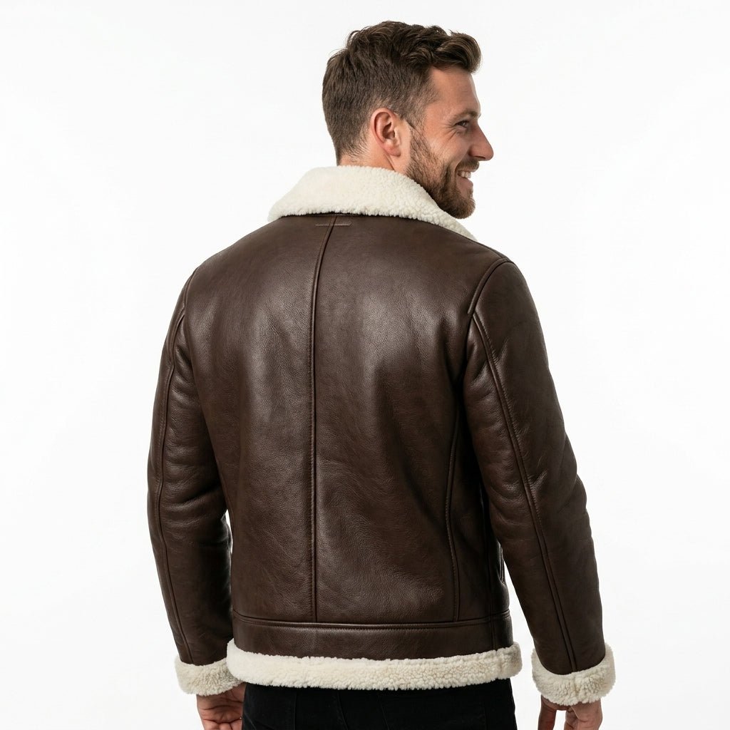 Hudson Leather Brown Jacket - Men Leather Jacket Brown - Timber AND Hide