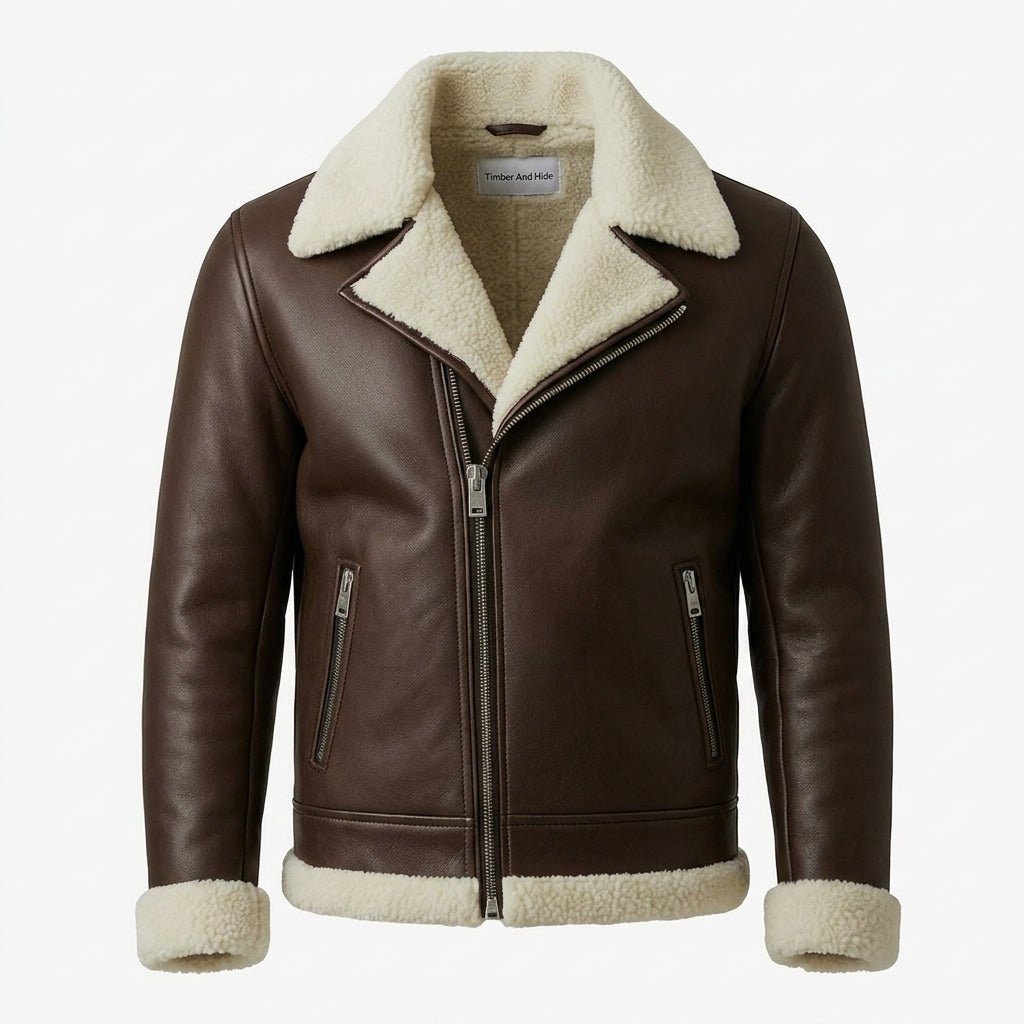 Hudson Leather Brown Jacket - Men Leather Jacket Brown - Timber AND Hide