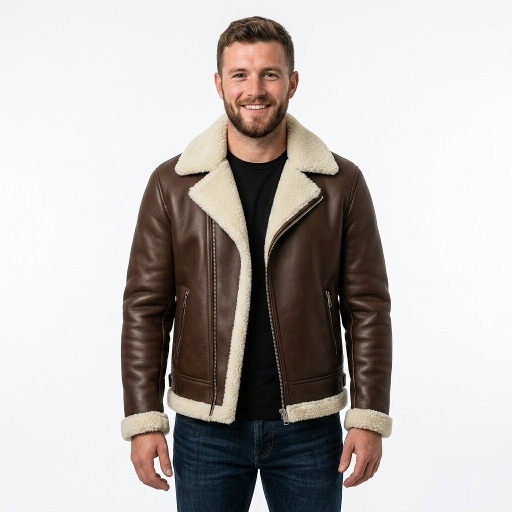 Hudson Leather Brown Jacket - Men Leather Jacket Brown - Timber AND Hide