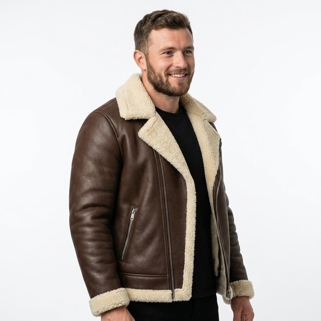 Hudson Leather Brown Jacket - Men Leather Jacket Brown - Timber AND Hide