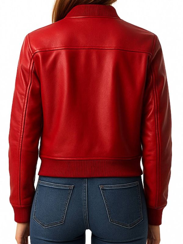Isla Leather Red Jacket – Women Leather Jacket Red - Timber AND Hide