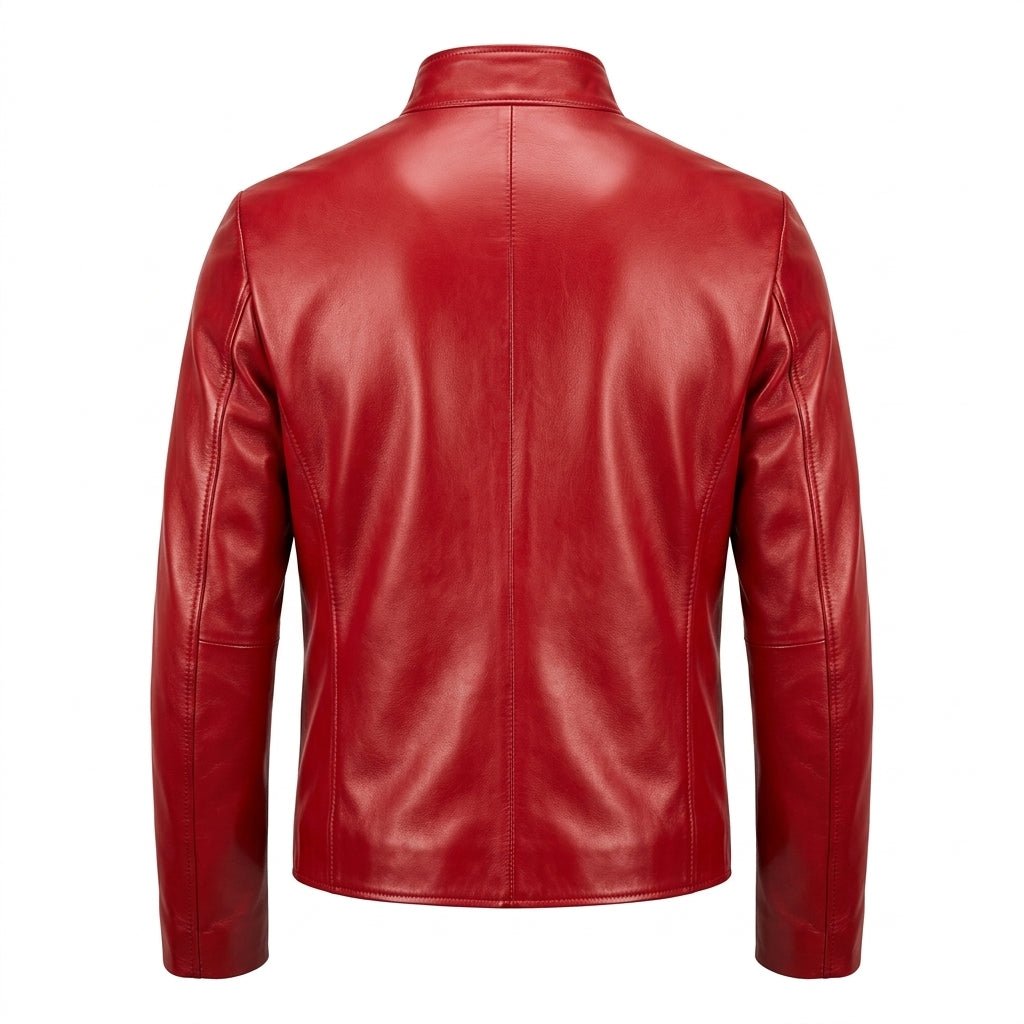 Joshua Red Leather Jacket - Leather Jacket for Men Red - Timber AND Hide