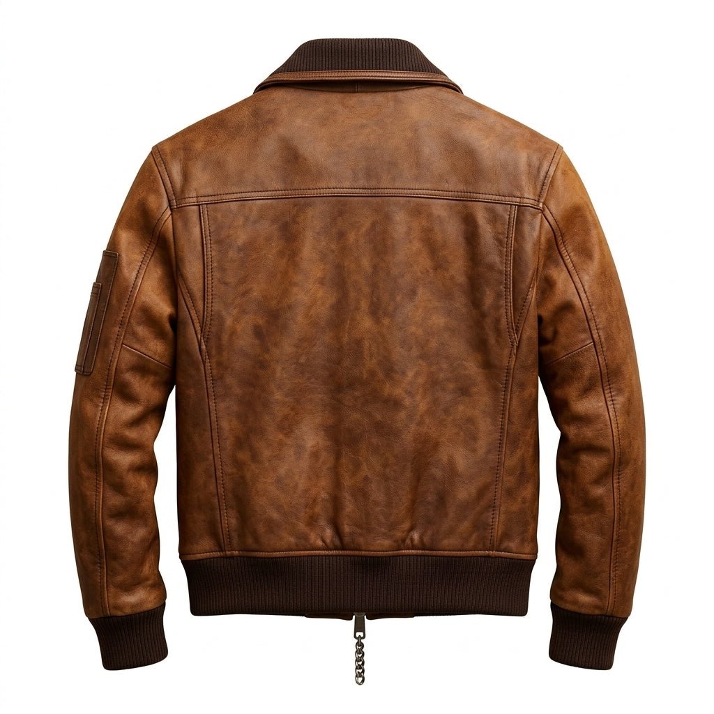 Kai Leather Brown Jacket - Men Leather Jacket Brown - Timber AND Hide