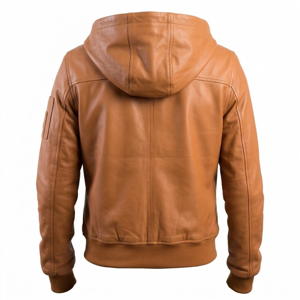 Leather Jacket Women Brown with Hood - Timber AND Hide