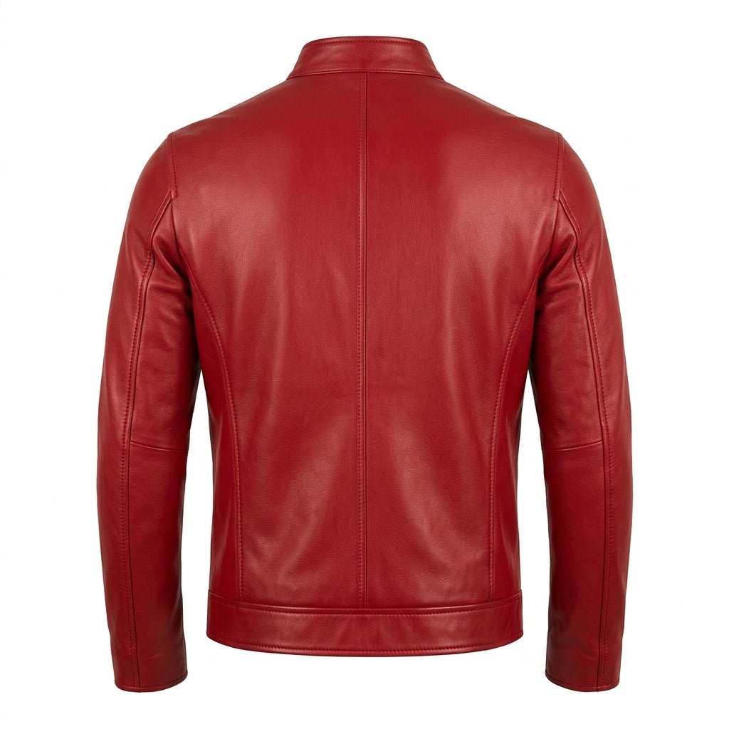 Lucas Red Leather Jacket - Leather Jacket for Men Red - Timber AND Hide