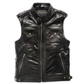 Marcellus Black Leather Vest - Timber AND Hide