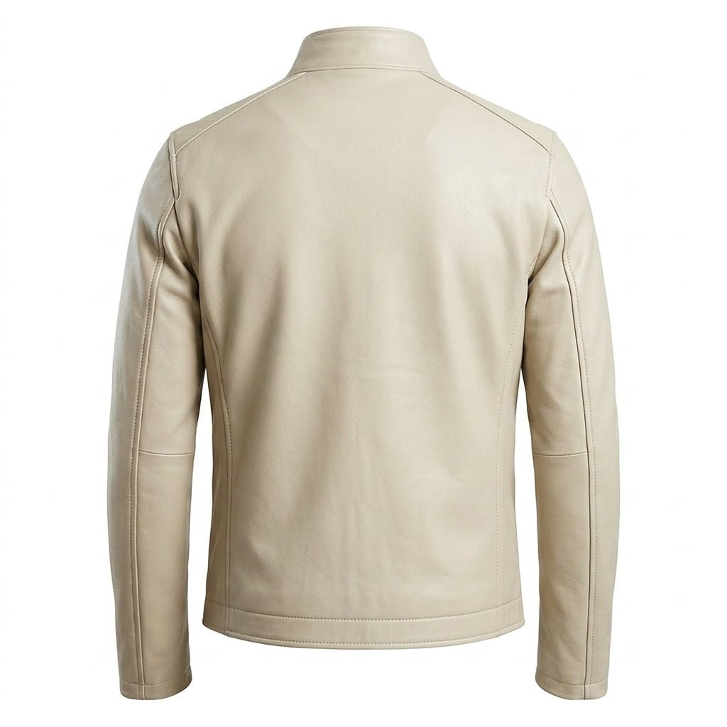 Mason white Leather Jacket - Men Leather Jacket white - Timber AND Hide