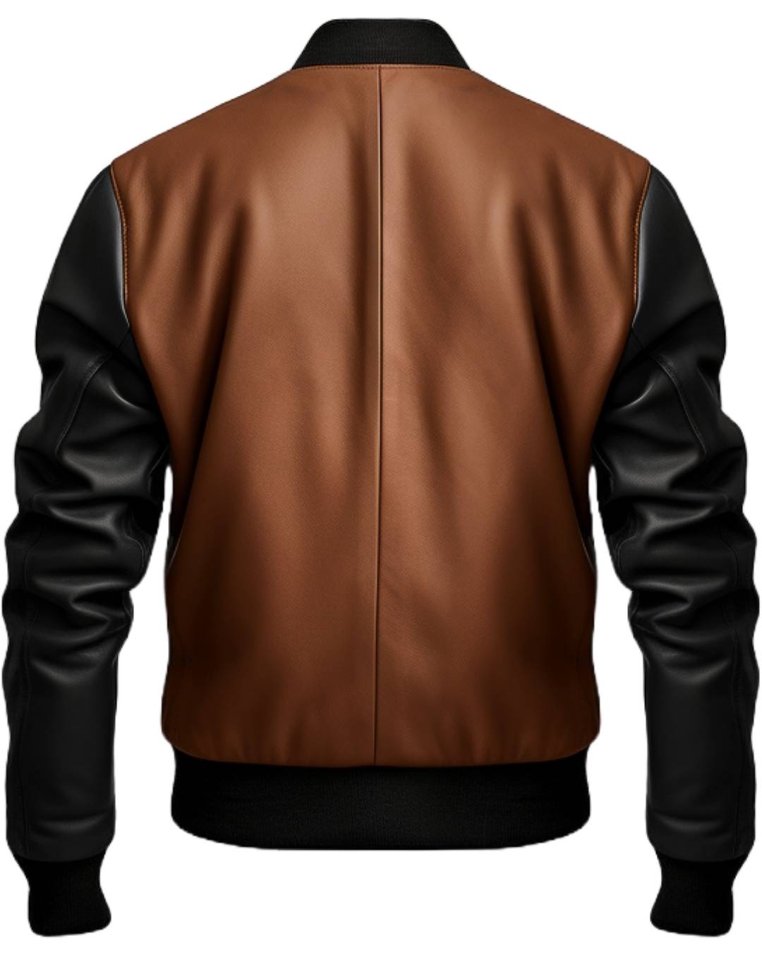 Men Black Bomber Leather Jacket - Leather Bomber Jacket - Timber AND Hide