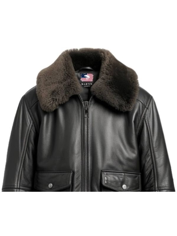 Men Black Leather Bomber Jacket – G1 Bomber Leather Jacket - Timber AND Hide