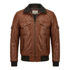 Men's Leather Bomber Jacket - Timber AND Hide