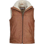 Men's Leather Waistcoat Brown ALPHA Vest - Timber AND Hide